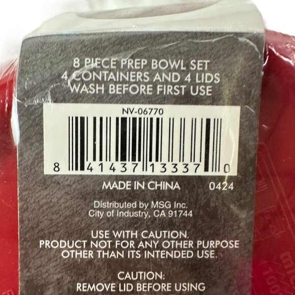 Madison York 8-Piece Prep Bowl Set BPA Free Airtight & Stackable NIP - Picture 2 of 8